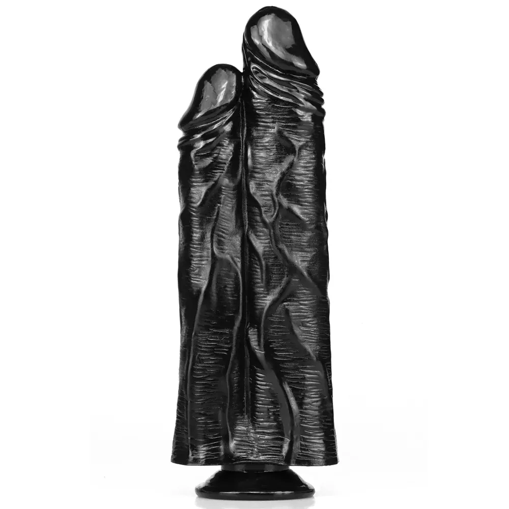 10-inch-black-big-double-penetration-dildo 10 Inch Black Big Double Penetration Dildo