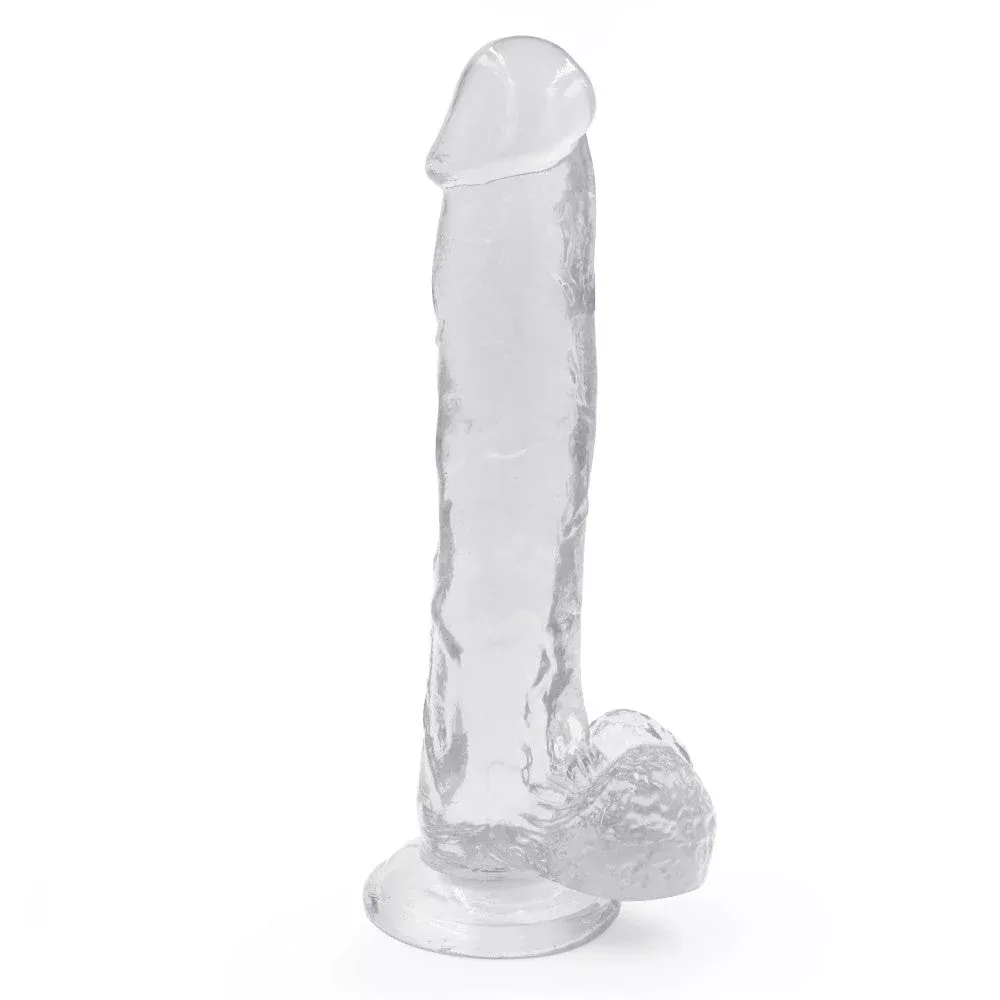 10-inch-long-clear-jelly-dildo 10 Inch Long Clear Jelly Dildo