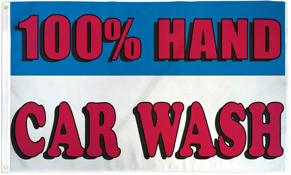 100-hand-car-wash-flag-3x5-carwash-banner-sign-hand-wash-lavar-de-autos-bandera 100% Hand Car Wash Flag 3x5 Carwash Banner Sign Hand Wash Lavar De Autos Bandera