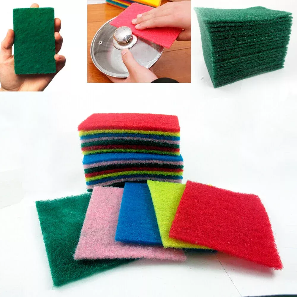 100-scouring-pads-medium-duty-home-kitchen-scour-scrub-cleanning-pad-wholesale 100 Scouring Pads Medium Duty Home Kitchen Scour Scrub Cleanning Pad Wholesale !