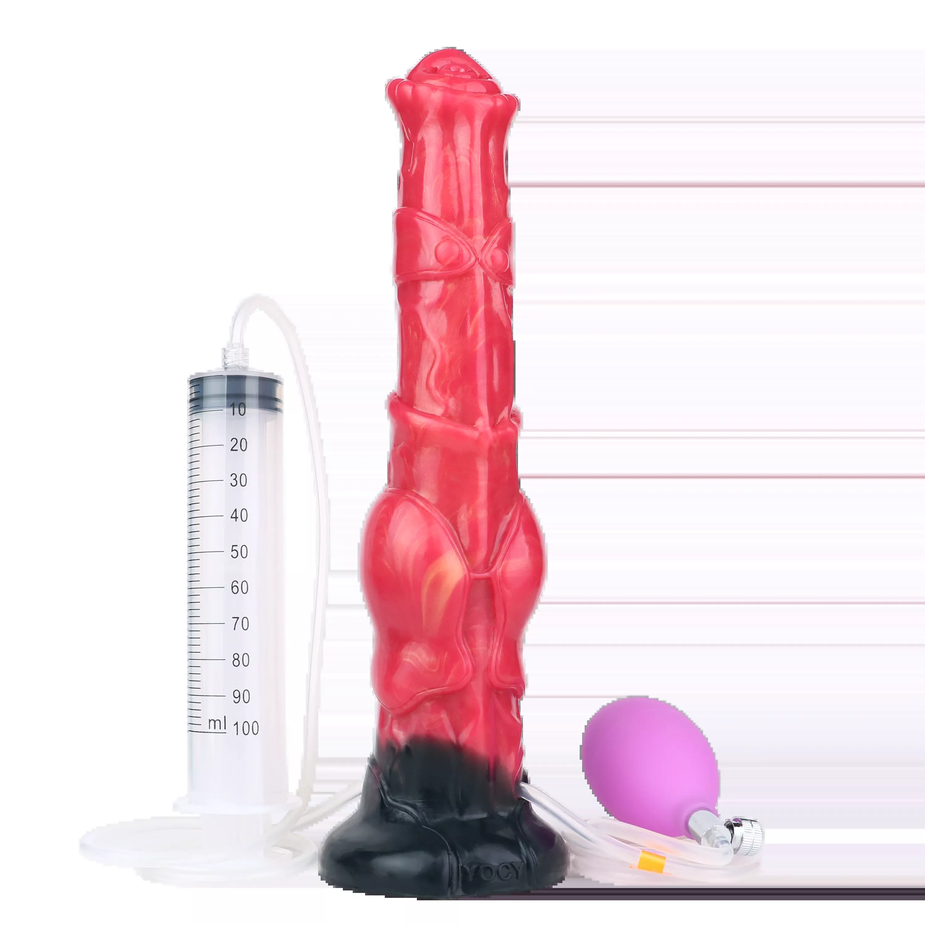 11-inch-red-inflatable-squirting-horse-dildo 11 Inch Red Inflatable Squirting Horse Dildo