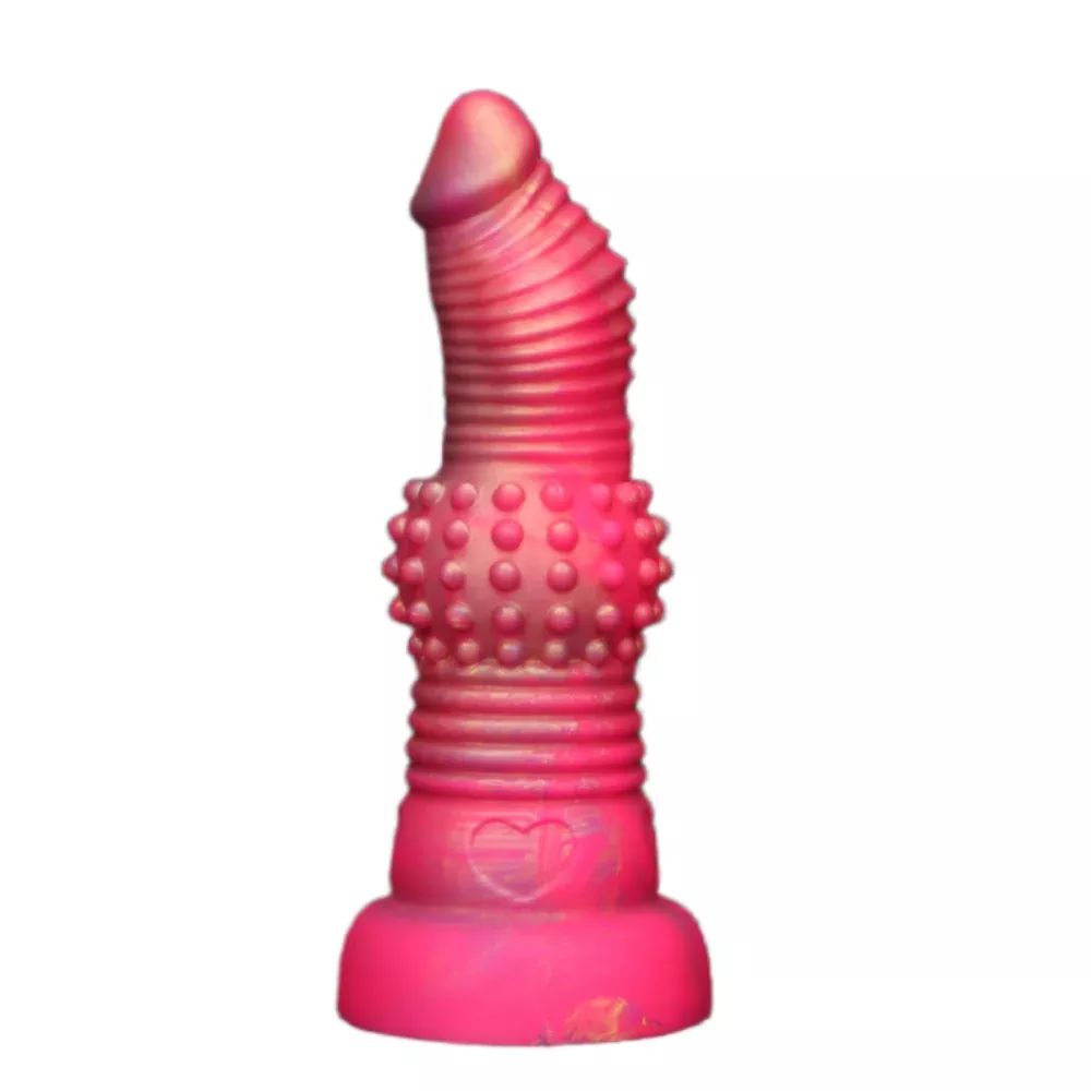 11-inch-ridged-curved-spiked-huge-dildo 11 Inch Ridged Curved Spiked Huge Dildo