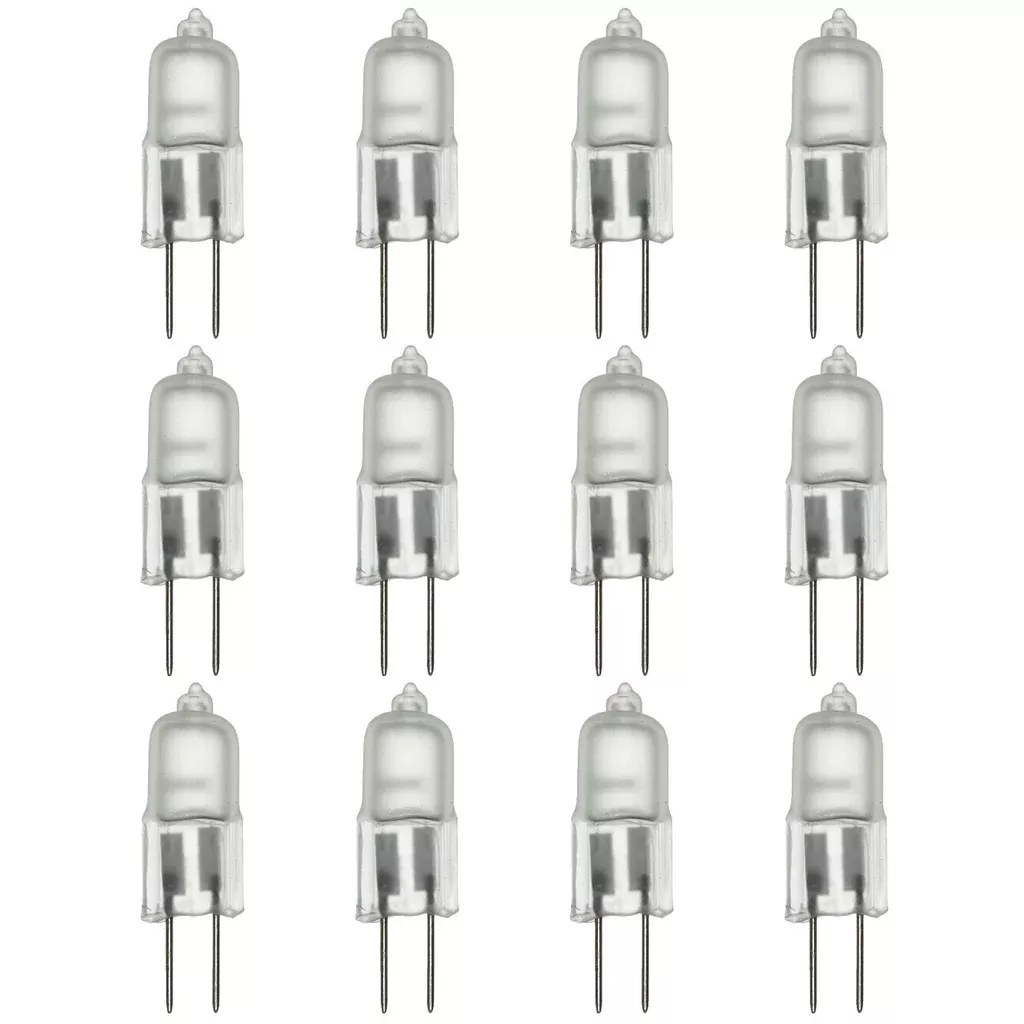 12 Pack Sunlite 10 Watt, Single Ended T2.5, G4 Bi-Pin Base, Clear