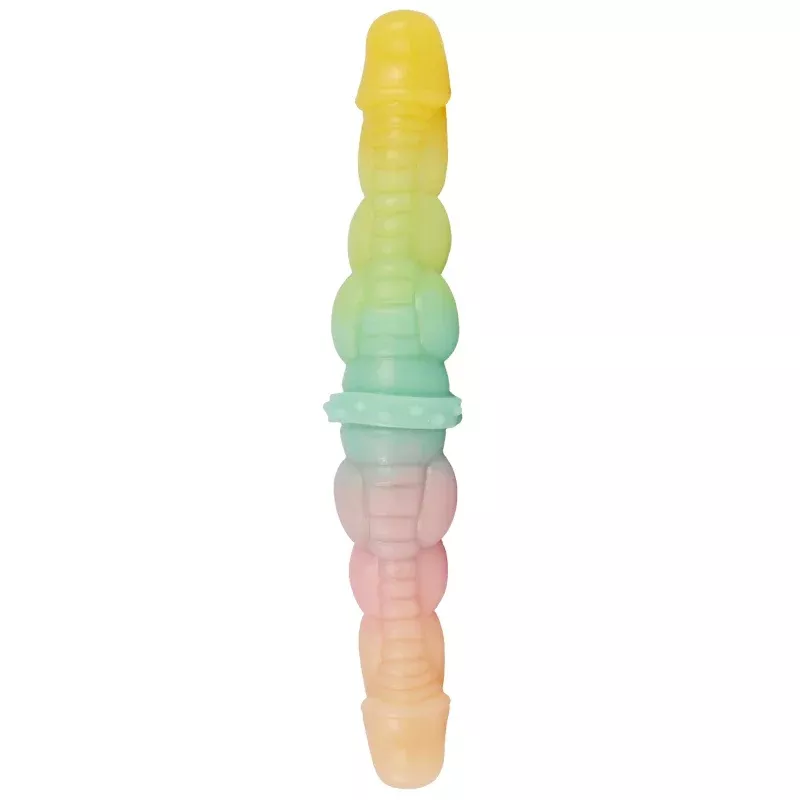 15-7-inch-candy-rainbow-dragon-double-dildo 15.7 Inch Candy Rainbow Dragon Double Dildo
