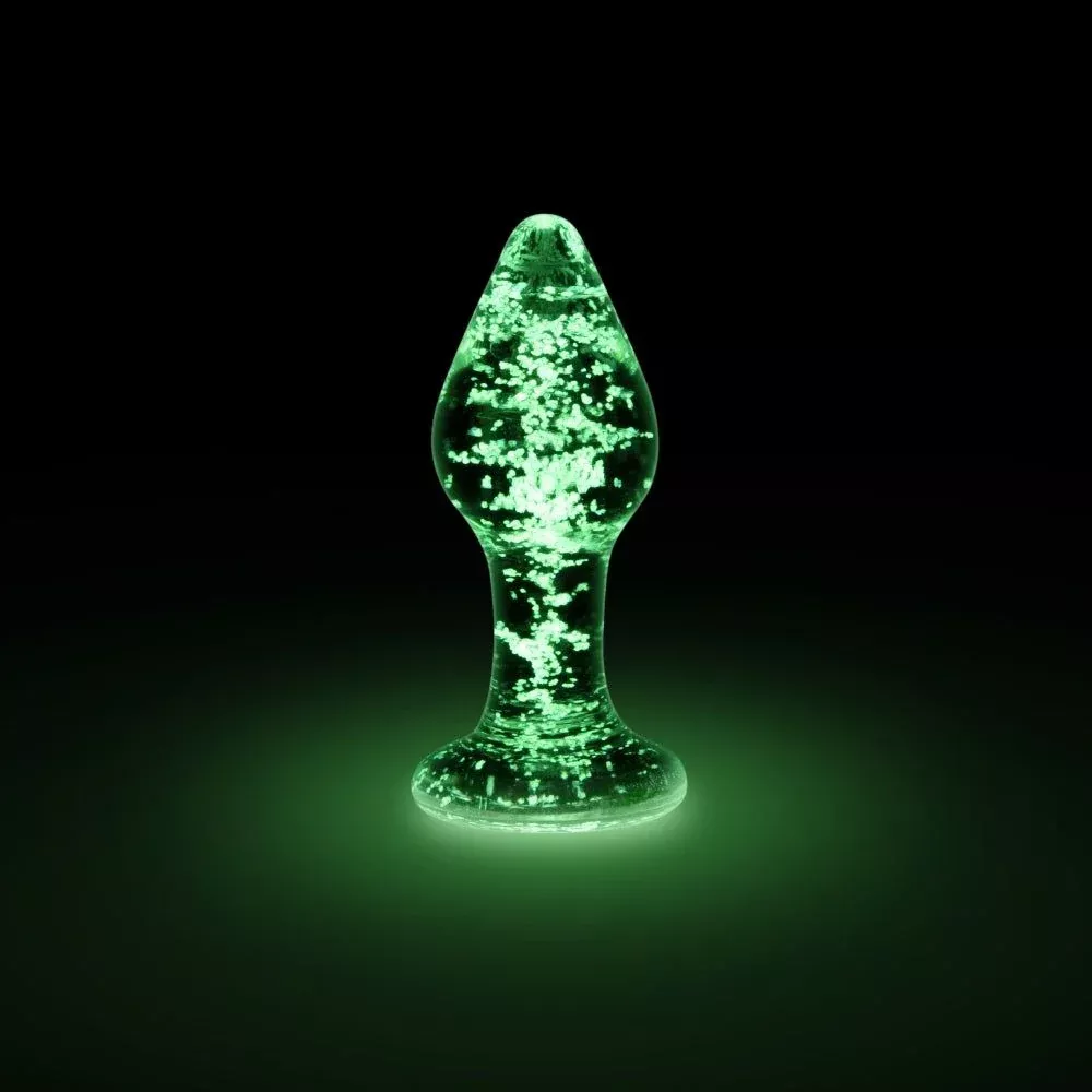 2.75" Glow In The Dark Tornado Glass Butt Plug