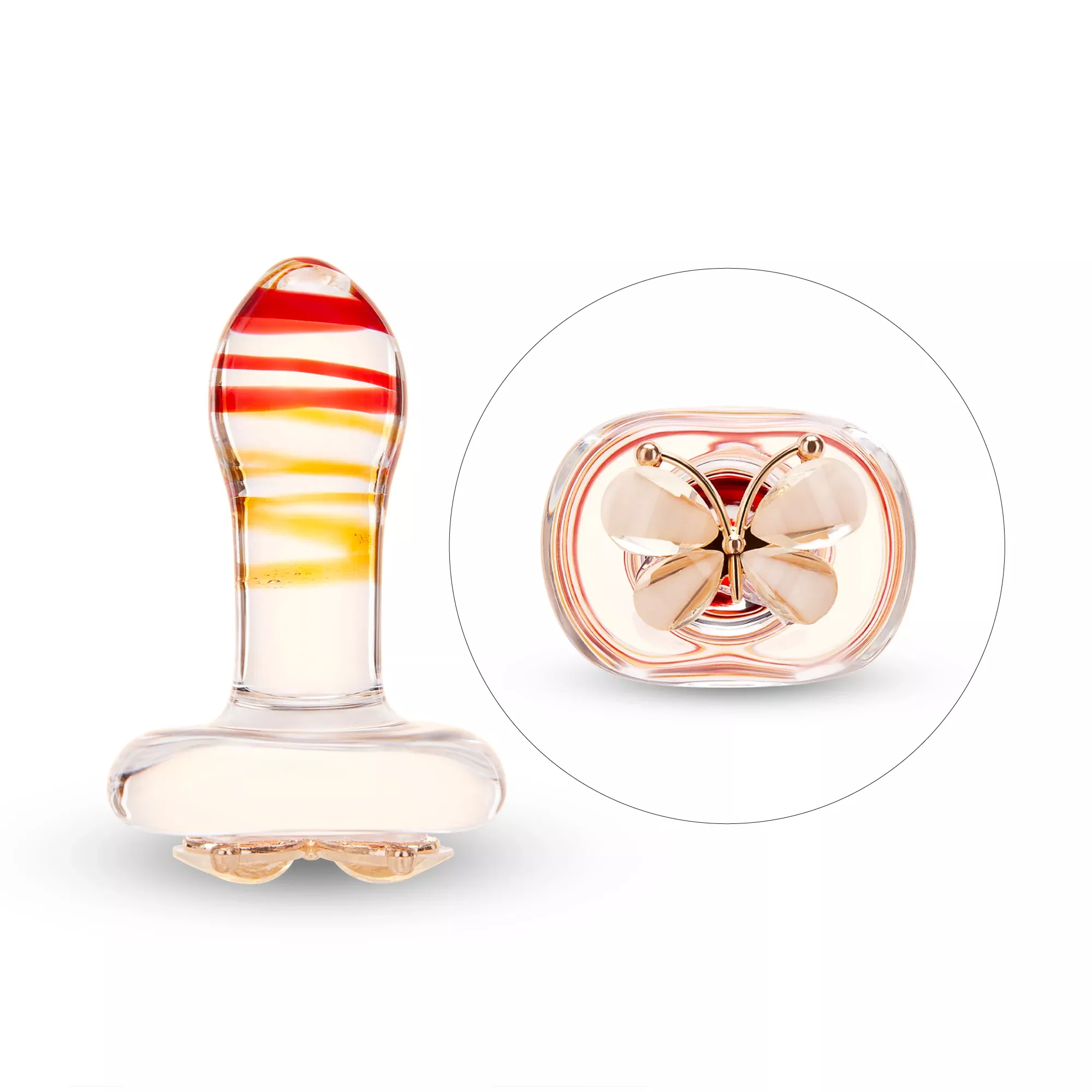 2-75-monarch-glass-butt-plug 2.75" Monarch Glass Butt Plug