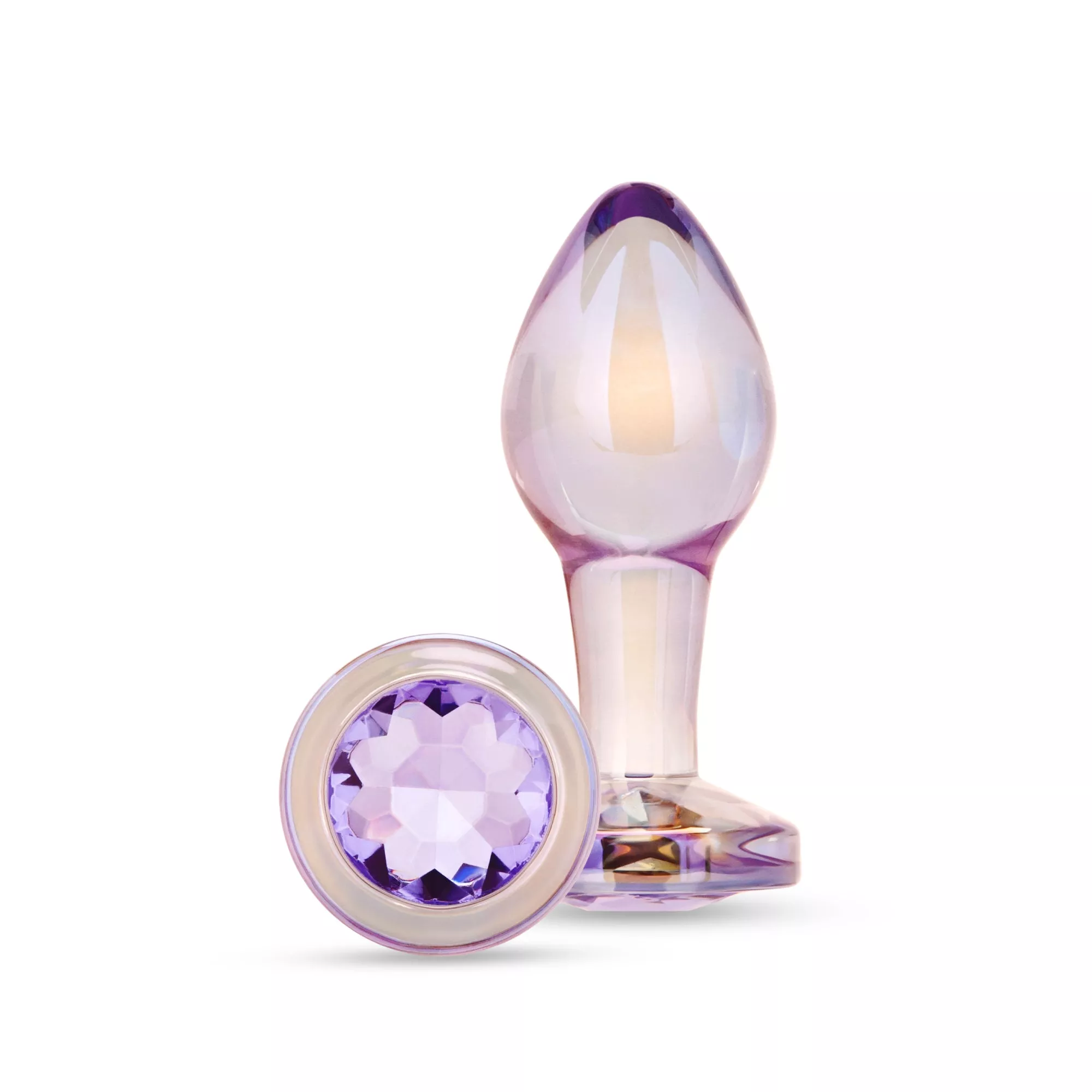 3-35-twilight-aura-glass-butt-plug 3.35 " Twilight Aura Glass Butt Plug