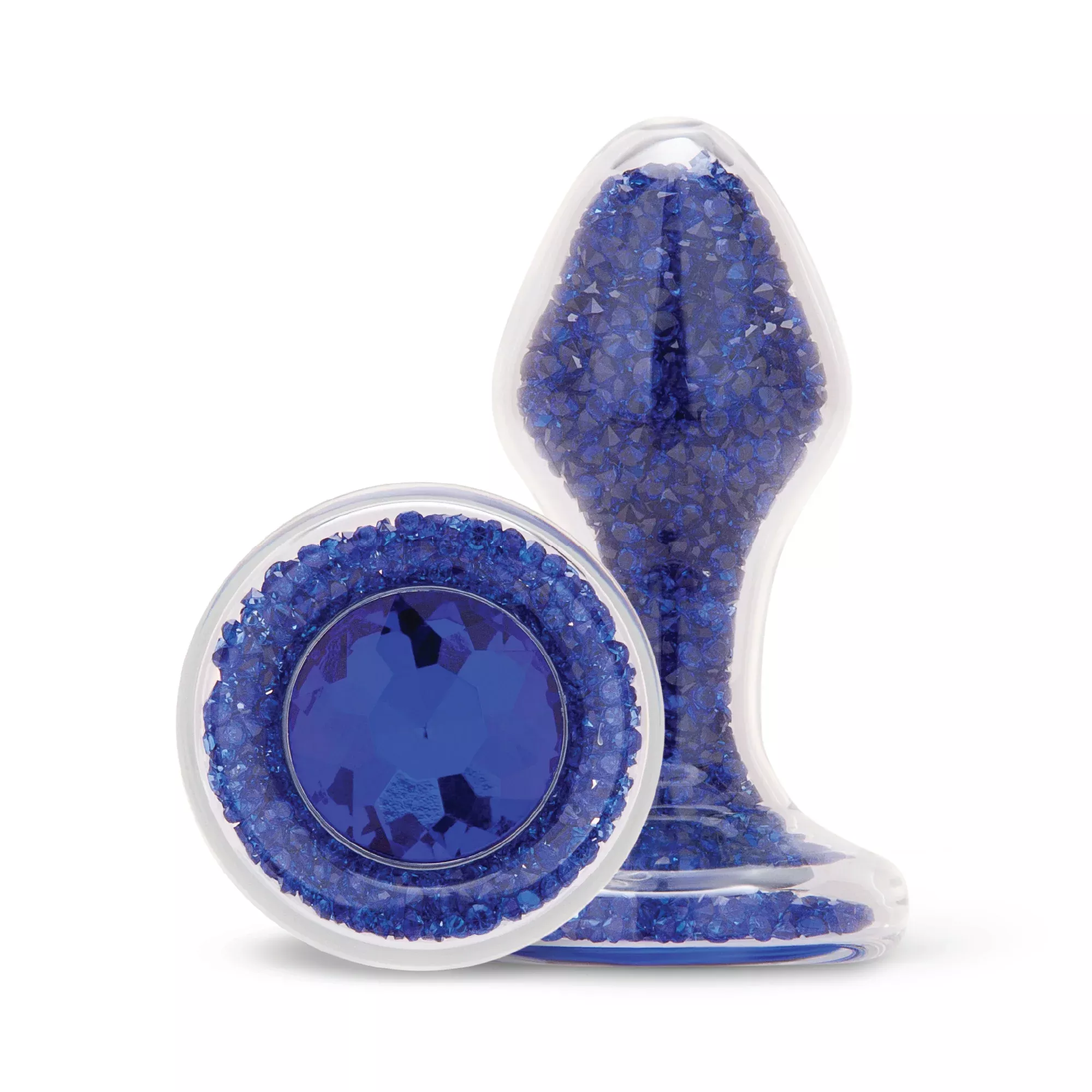 3-4-blue-celestia-glass-butt-plug 3.4" Blue Celestia Glass Butt Plug