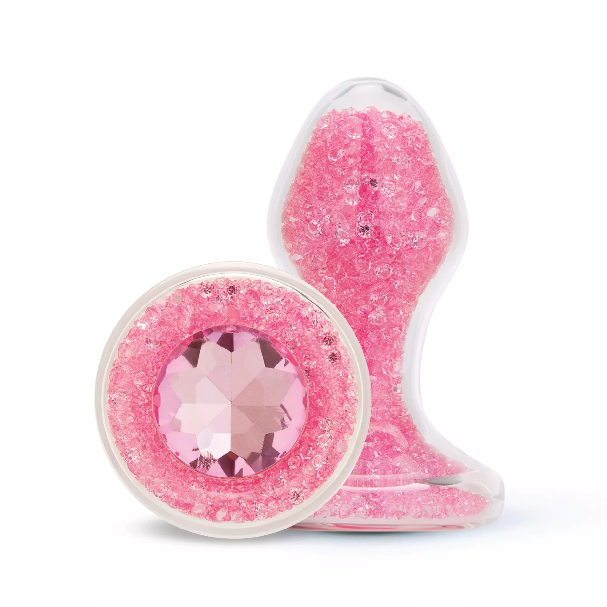 3-4-pink-celestia-glass-butt-plug 3.4" Pink Celestia Glass Butt Plug