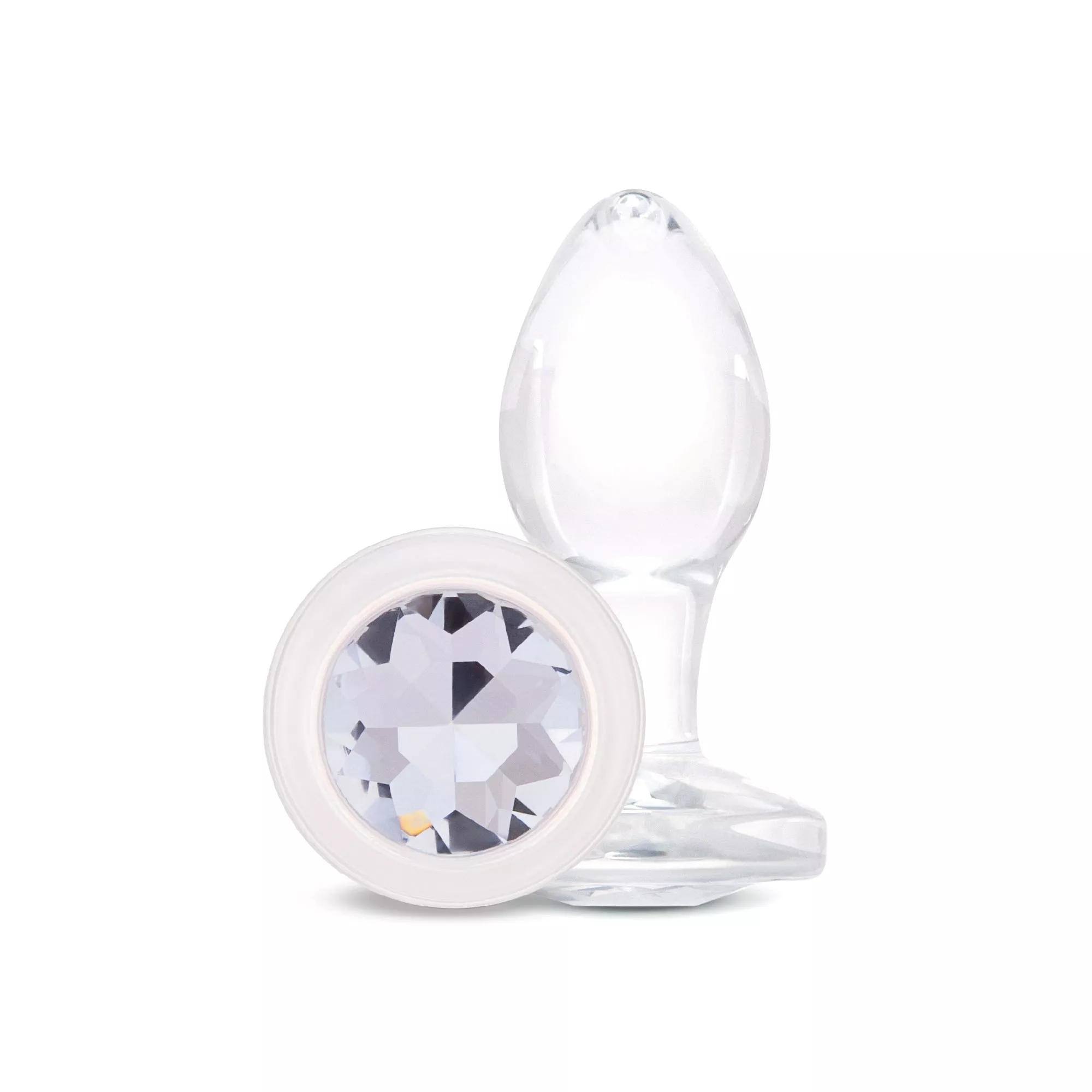 3-rear-sparkle-glass-butt-plug 3" Rear Sparkle Glass Butt Plug