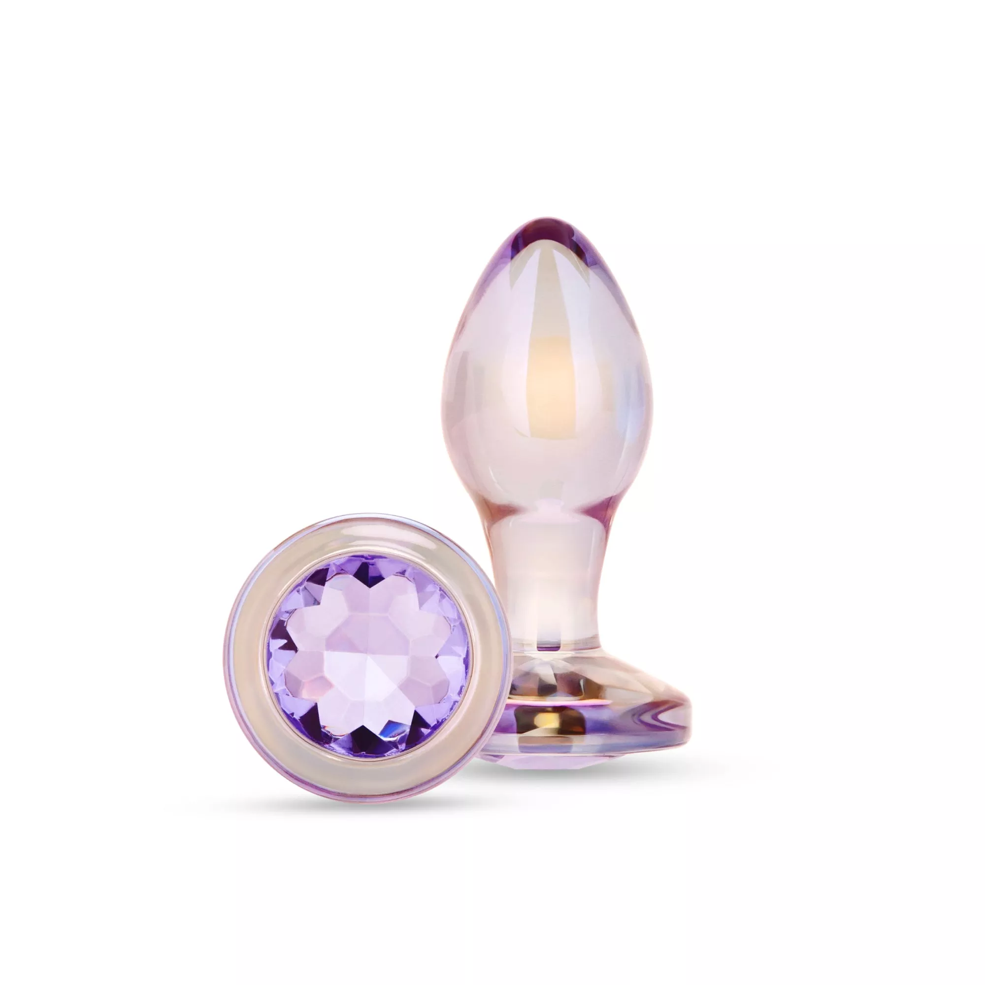 3-twilight-aura-glass-butt-plug 3" Twilight Aura Glass Butt Plug