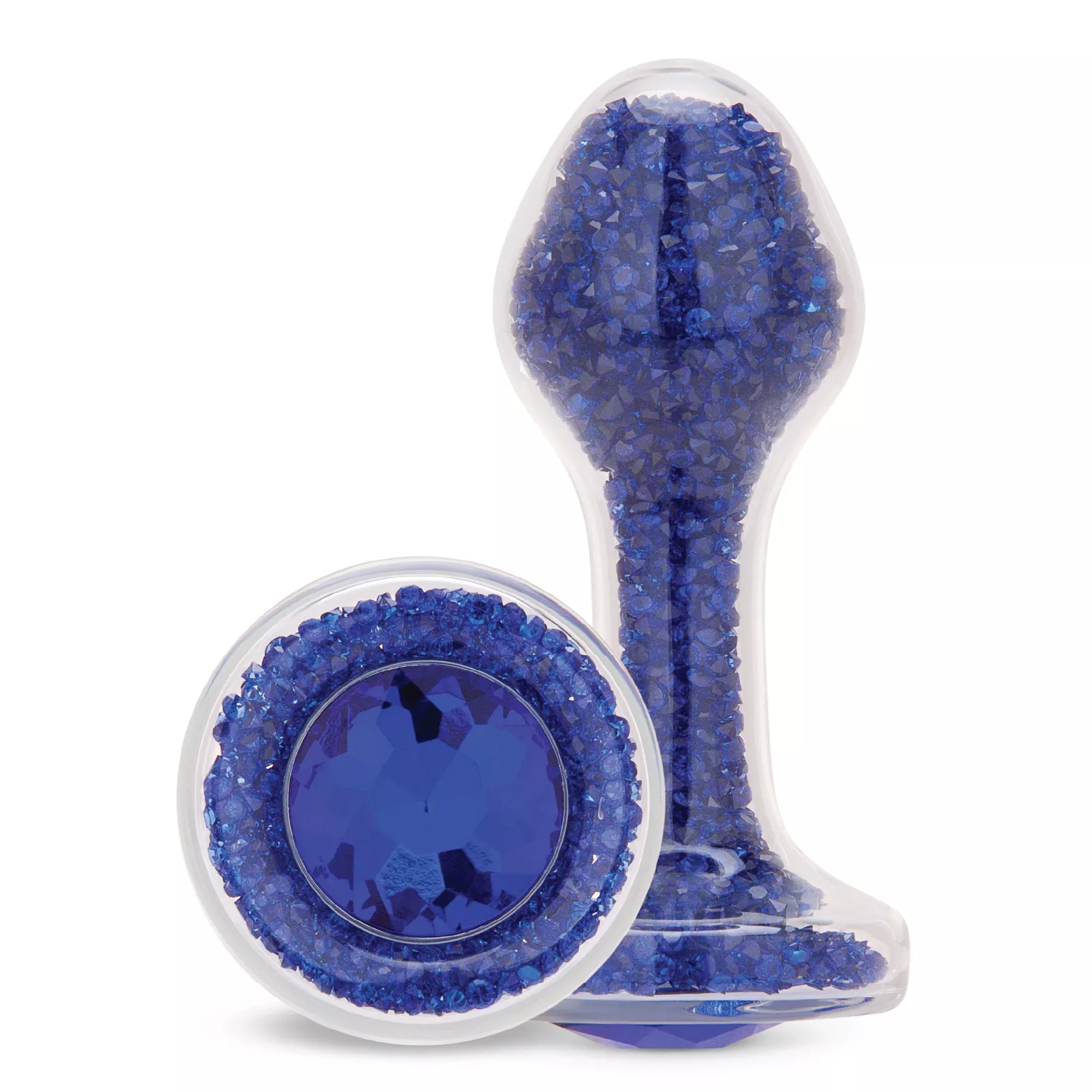 4-blue-celestia-glass-butt-plug 4" Blue Celestia Glass Butt Plug