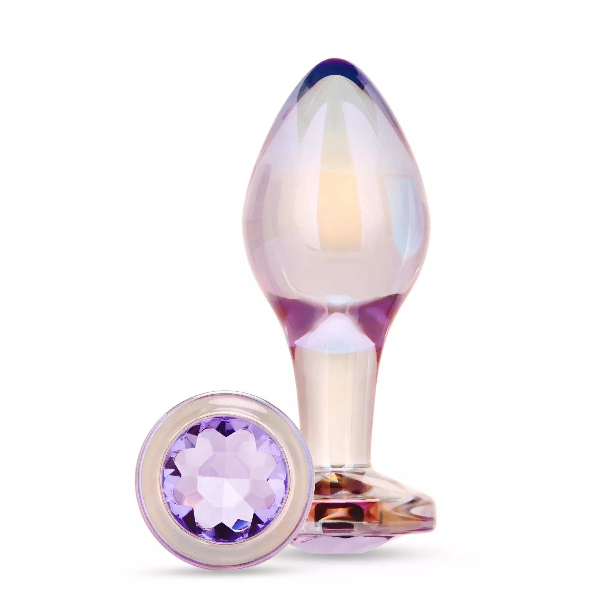 4-twilight-aura-glass-butt-plug 4" Twilight Aura Glass Butt Plug