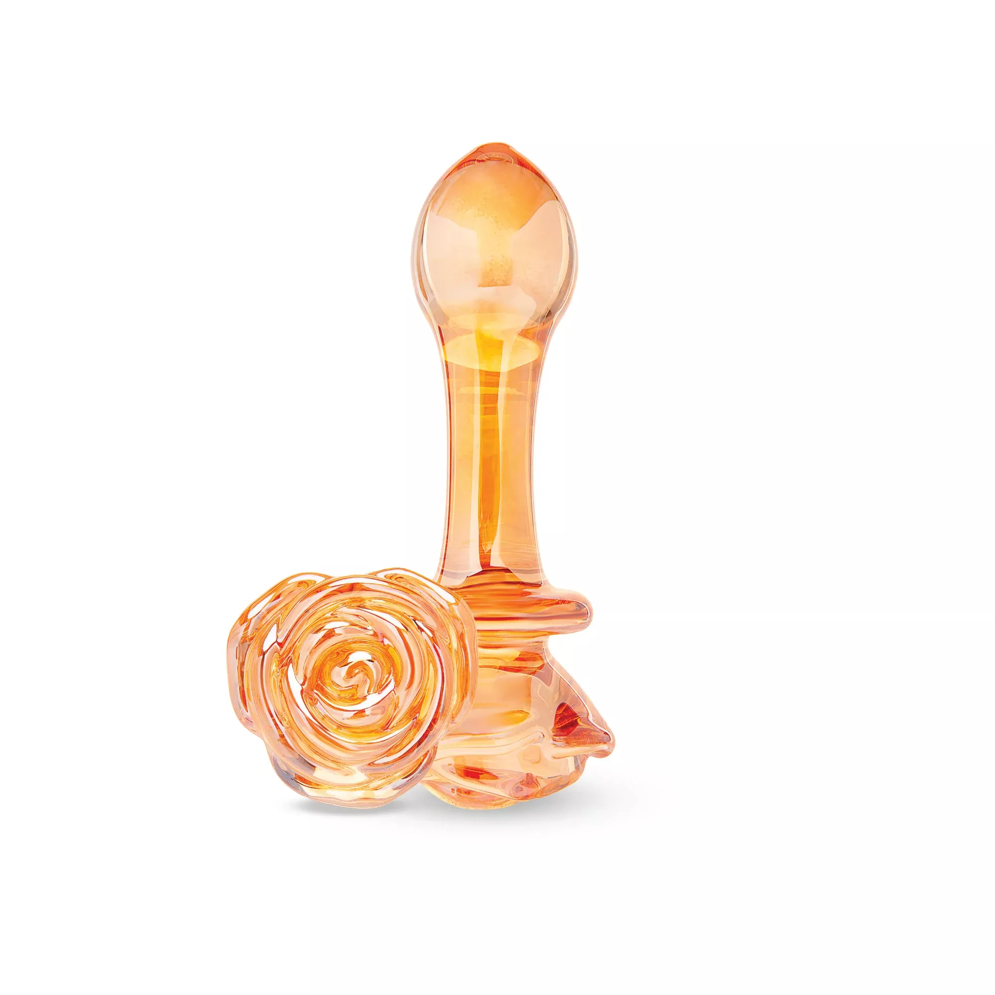 5-25-golden-garden-glass-butt-plug 5.25" Golden Garden Glass Butt Plug