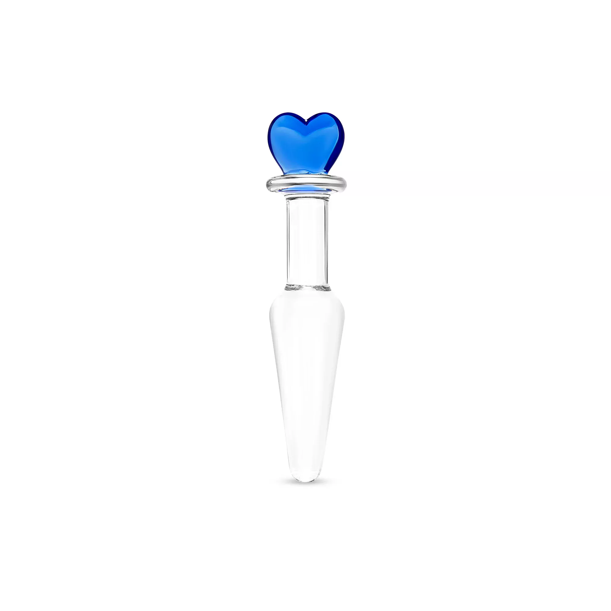 5-true-blue-glass-butt-plug 5" True Blue Glass Butt Plug