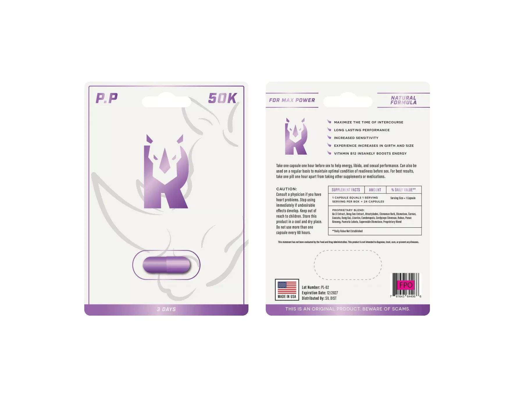50K Pure Purple 1 Pc (Net)