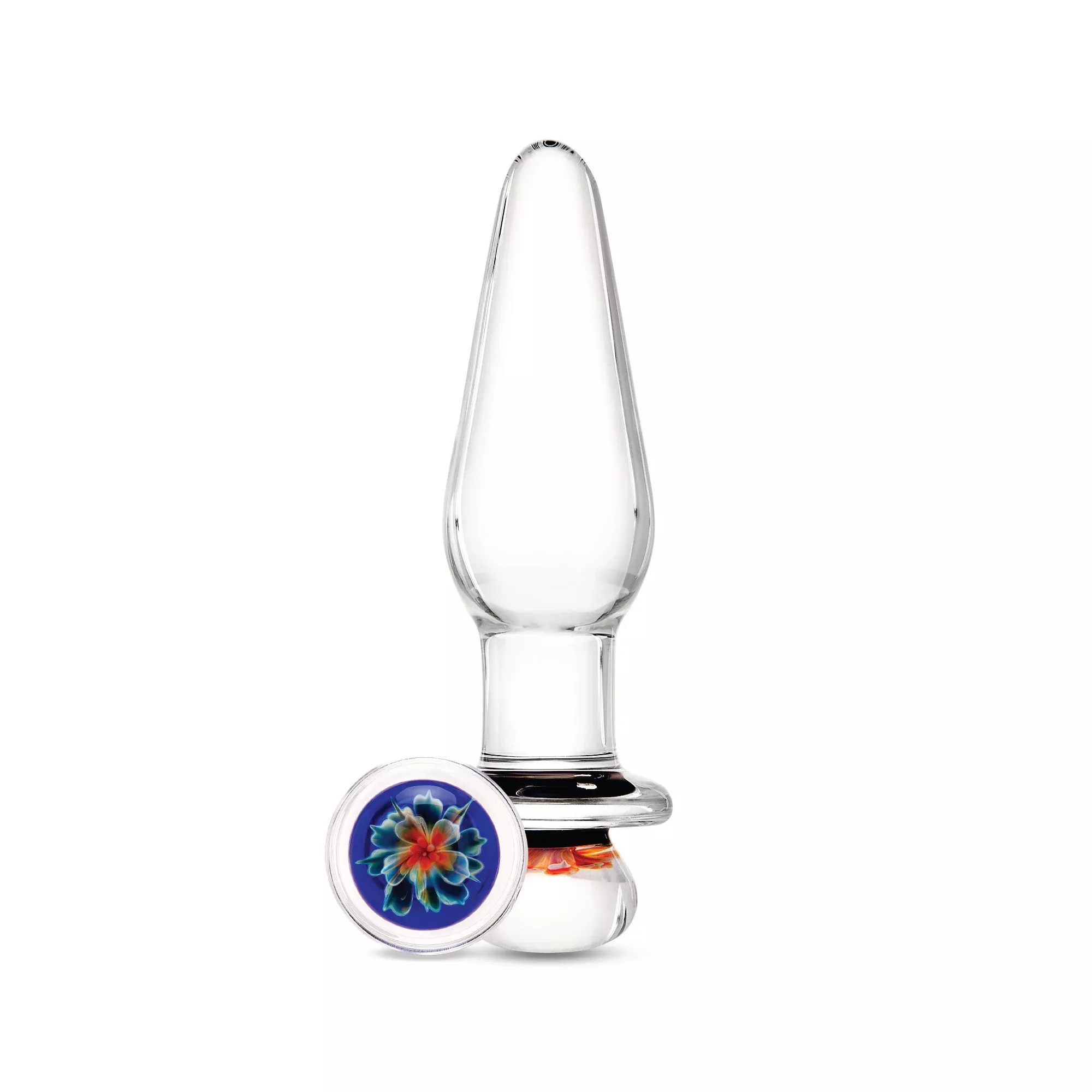 6-25-backyard-flower-glass-butt-plug 6.25" Backyard Flower Glass Butt Plug