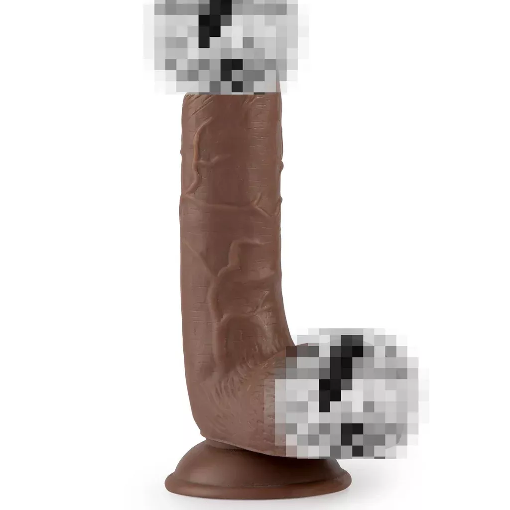 8.7 Inch Realistic Dildo, Lifelike Huge Penis With Strong Suction Cup For Hands-Free Play, G-Spot Stimulation Dildo Adult Sex Toys For Women And Couple (Brown)