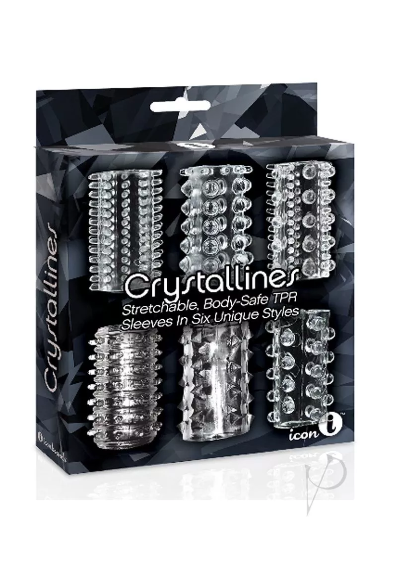 9-crystalline-cock-sleeve-6pk-non-vibrating-penis-sleeve The 9 Crystalline Cock Sleeve 6pk Non Vibrating Penis Sleeve