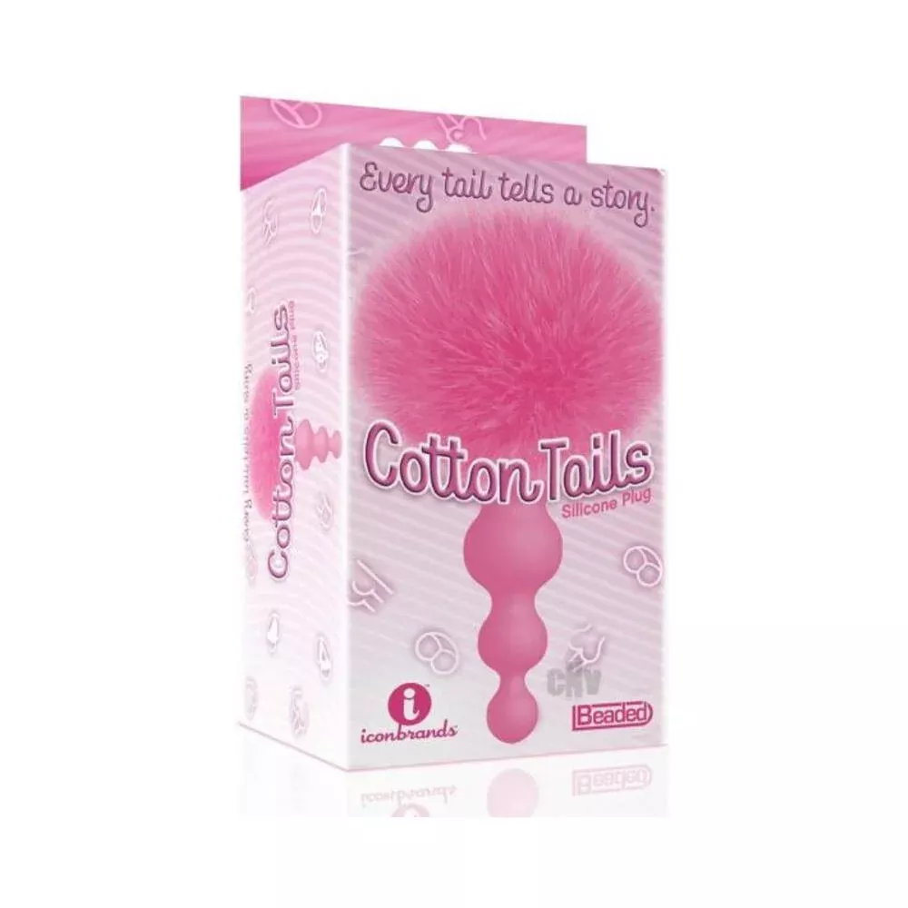 9-s-cottontails-silicone-bunny-tail-butt-plug-beaded-pink The 9's Cottontails Silicone Bunny Tail Butt Plug Beaded Pink