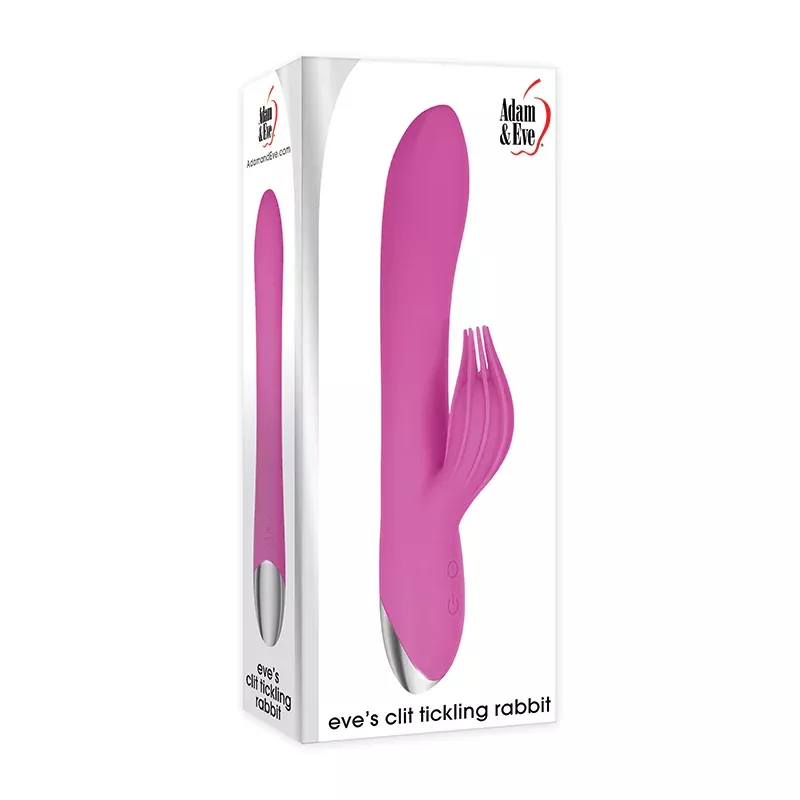 Adam & Eve Eve's Clit Tickling Rechargeable Silicone Rabbit Vibrator Pink