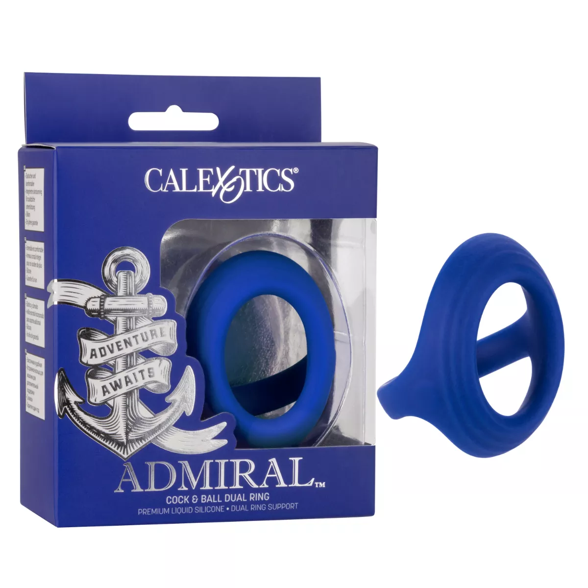 Admiral Cock And Ball Dual Ring Blue