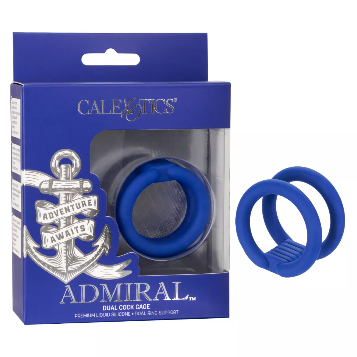 Admiral Dual Cock Cage Blue