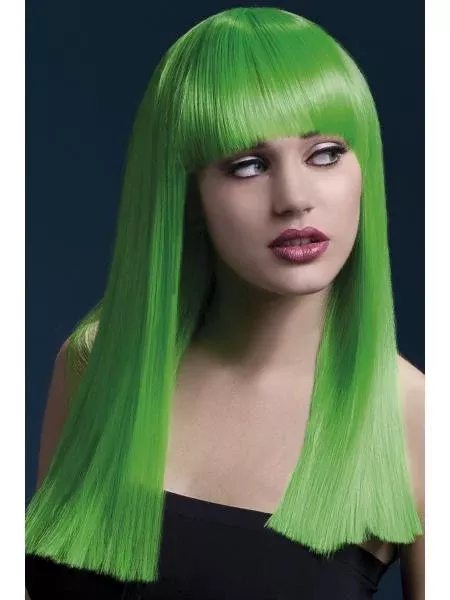 alexia-wig-long-neon-green Alexia Wig Long - Neon Green