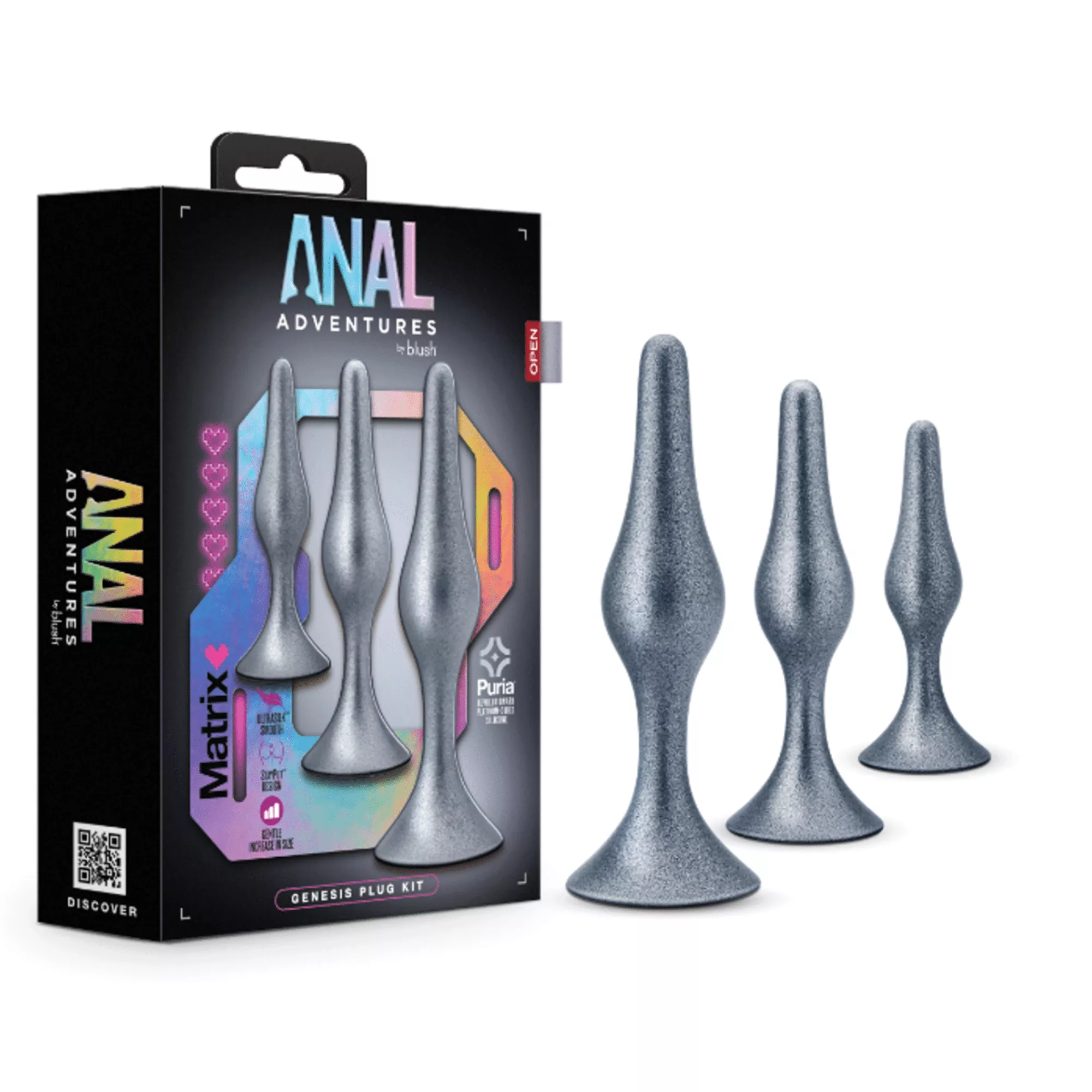 anal-adventures-matrix-genesis-butt-plug-anal-kit-beginners-stellar-silver Anal Adventures Matrix Genesis Butt Plug Anal Kit For Beginners – Stellar Silver