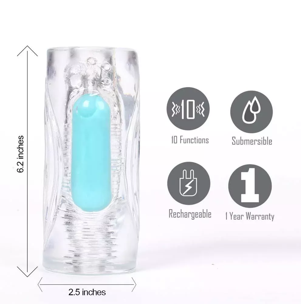 aster-clear-stroker-with-rechargeable-bullet Aster Clear Stroker with Rechargeable Bullet