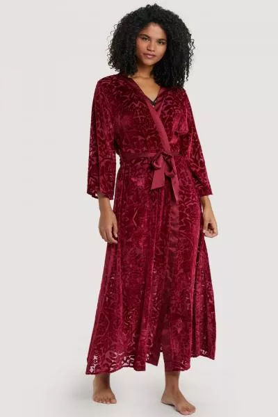 aubergine-devore-gown-wine Aubergine Devore Gown - Wine -