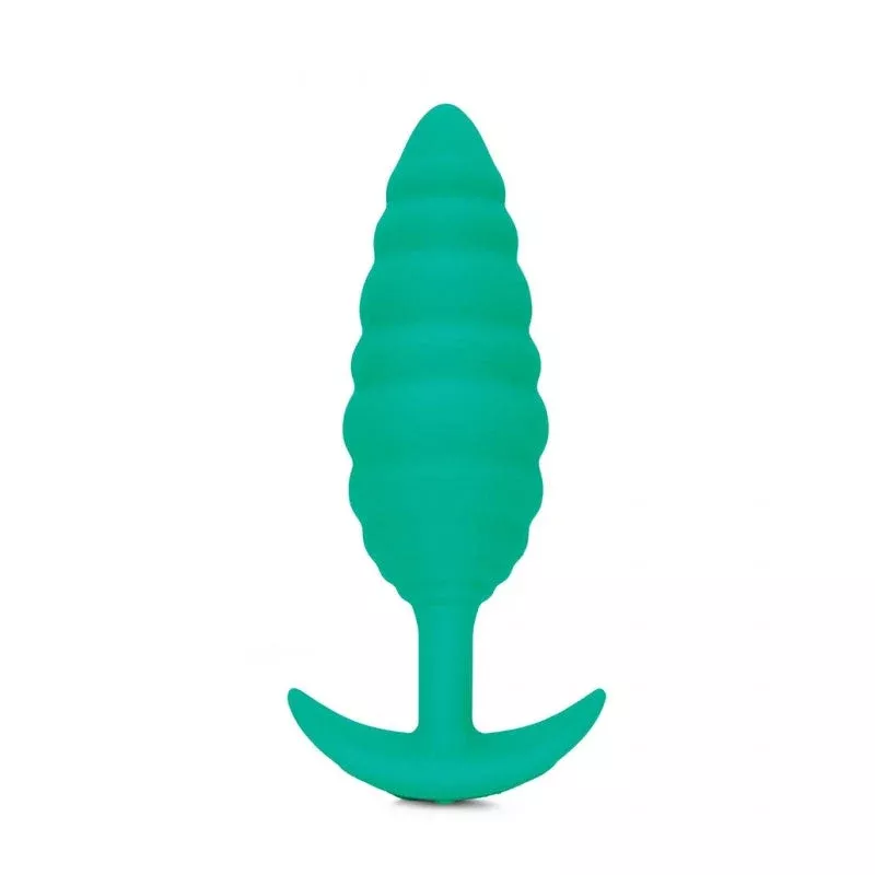 b-vibe-twist-rechargeable-vibrating-silicone-textured-anal-plug-green b-Vibe Twist Rechargeable Vibrating Silicone Textured Anal Plug Green