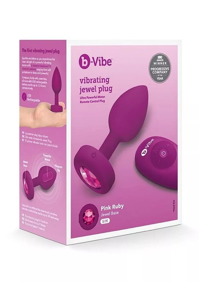 b-vibe-vibrating-jewel-plug-rechargeable-silicone-anal-plug-with-remote B-Vibe Vibrating Jewel Plug Rechargeable Silicone Anal Plug with Remote