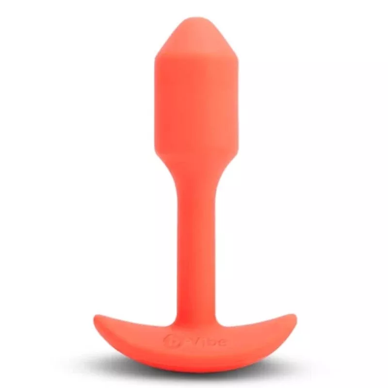 b-vibe-vibrating-snug-plug-s-orange b-Vibe - VIBRATING SNUG PLUG | S | ORANGE
