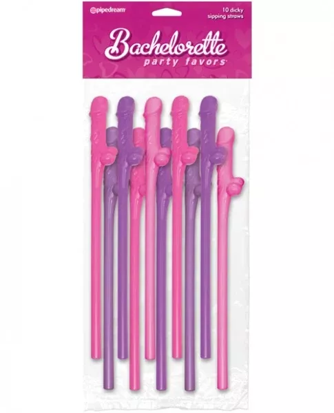 bachelorette-party-favors-dicky-sipping-straws-asst-colors-pack-10 Bachelorette Party Favors Dicky Sipping Straws - Asst. Colors Pack of 10
