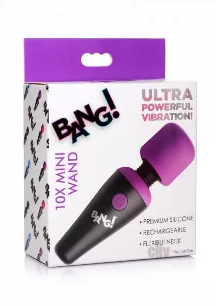 Bang 10x Vibe Mini Silicone Wand Purple
