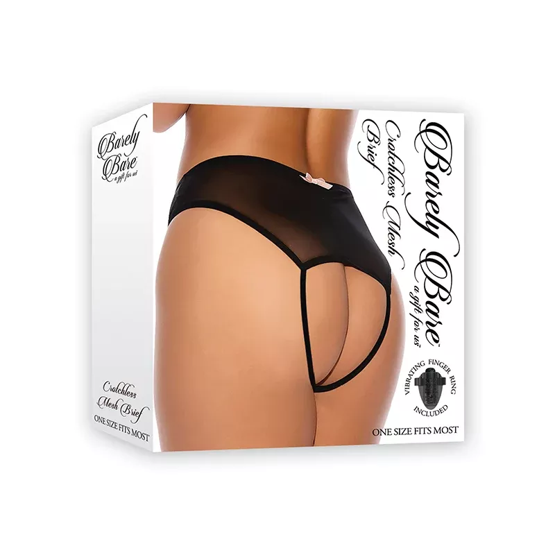 barely-bare-crotchless-mesh-brief-with-vibrating-finger-ring-black-o-s Barely Bare Crotchless Mesh Brief With Vibrating Finger Ring Black O/S