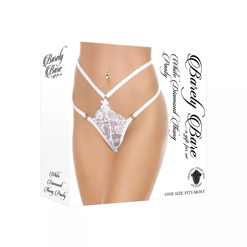 barely-bare-white-diamond-thong-panty-white-o-s Barely Bare White Diamond Thong Panty White O/S