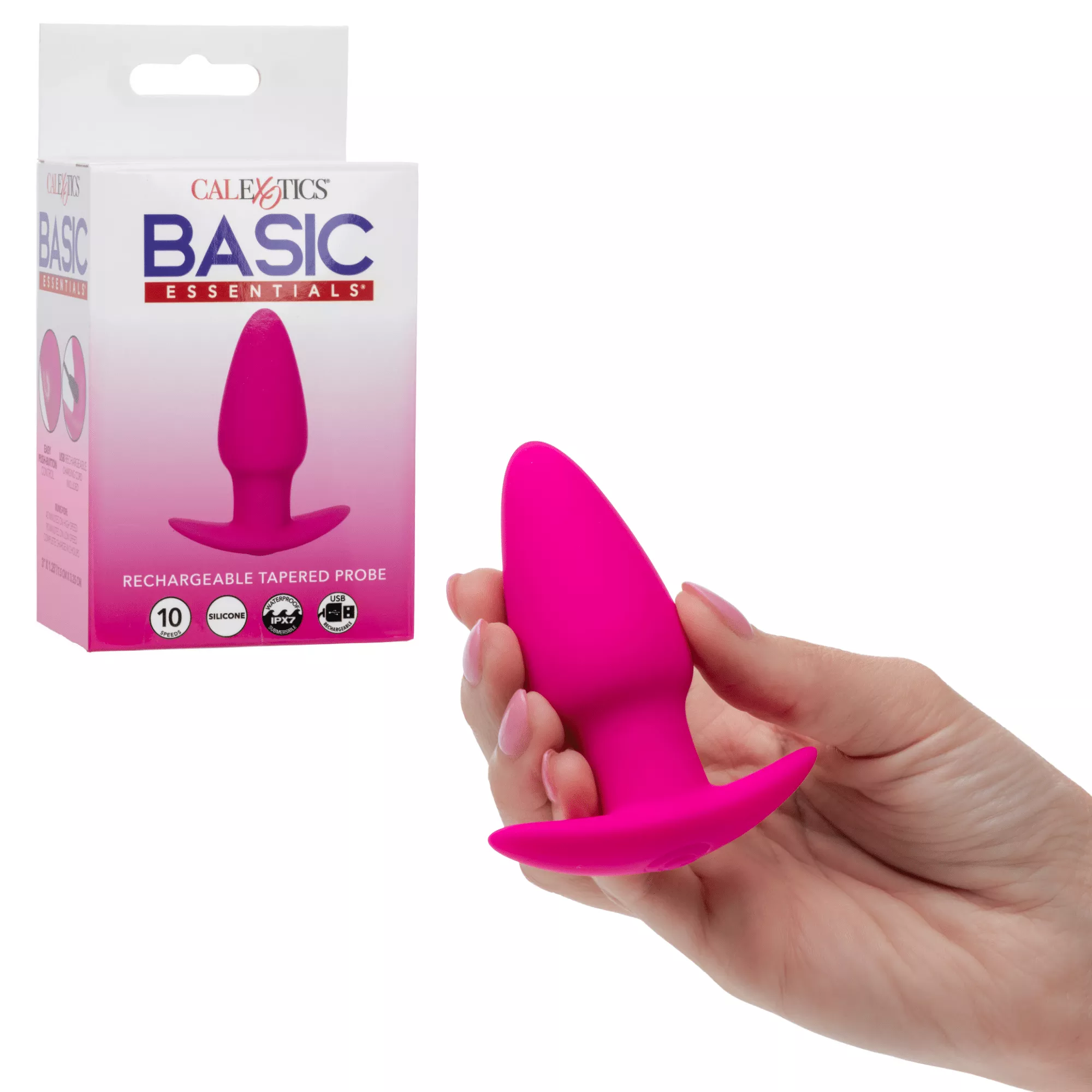 basic-essentials-rechargeable-tapered-probe-butt-plug Basic Essentials Rechargeable Tapered Probe Butt Plug