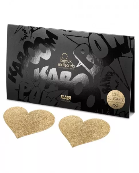 bijoux-indiscrets-flash-heart-pastie-gold Bijoux Indiscrets Flash Heart Pastie - Gold