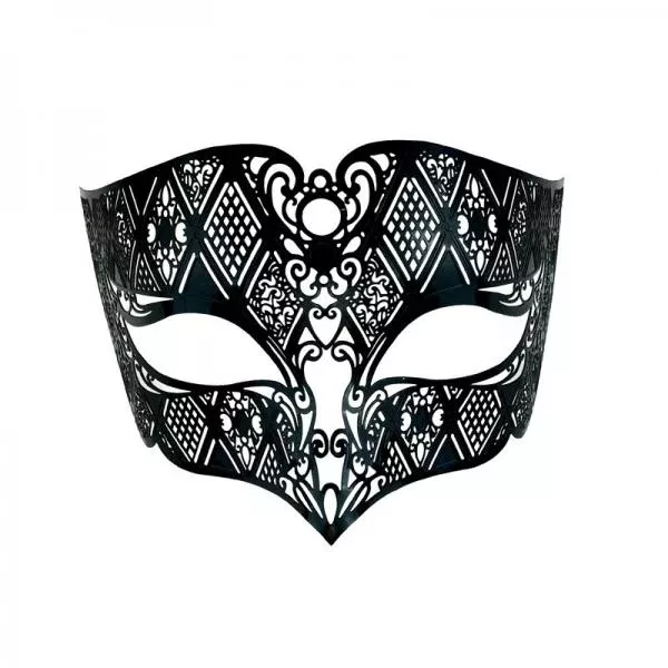 black-laser-cut-metal-mask Black - Laser Cut Metal Mask