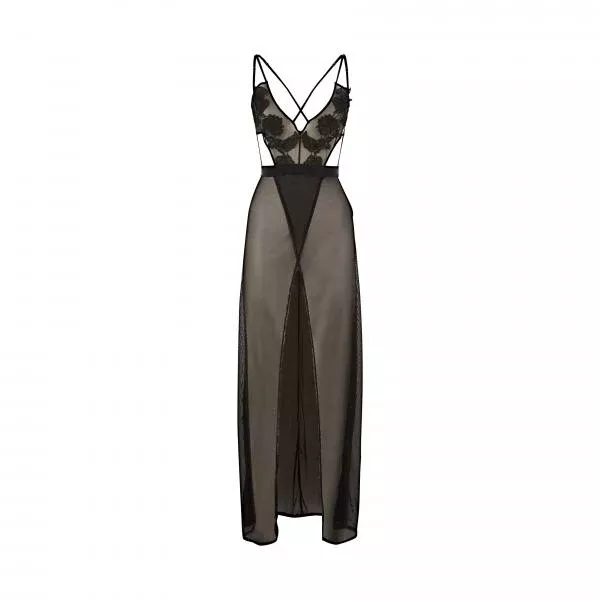 Black - Layla Long Chemise - Size