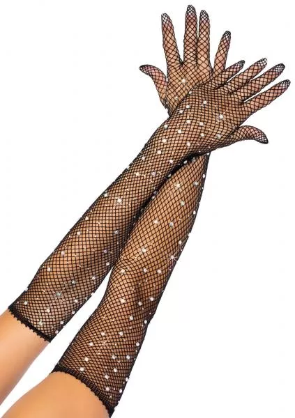 bling-ring-rhinestone-fishnet-gloves-black-one-size Bling Ring Rhinestone Fishnet Gloves - Black - One Size
