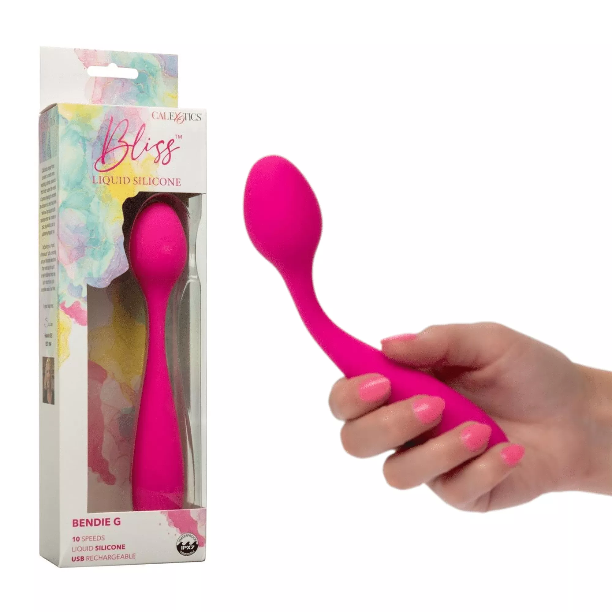 Bliss Liquid Silicone Travel-Lock Bendable Vibrating G-Spot Vibrator