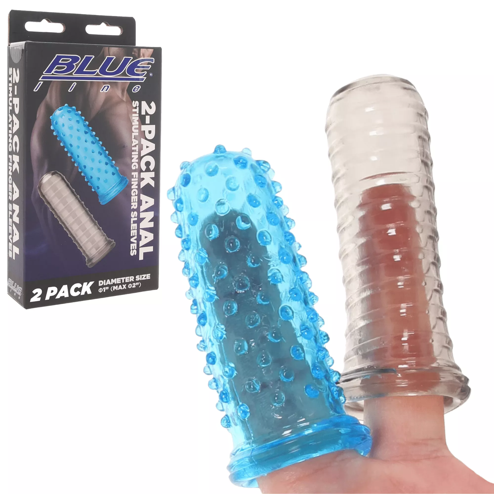 blue-line-2-pack-anal-stimulating-textured-nubs-non-vibrating-finger-sleeves Blue Line 2-Pack Anal Stimulating Textured Nubs Non-Vibrating Finger Sleeves