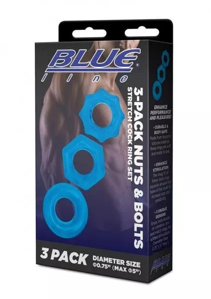 blue-line-nuts-bolts-cring-3pk-blu Blue Line Nuts Bolts Cring 3pk Blu