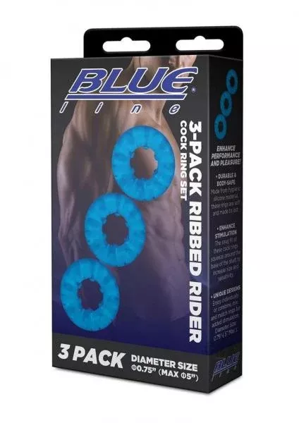 blue-line-ribbed-rider-cring-3pk-blu Blue Line Ribbed Rider Cring 3pk Blu