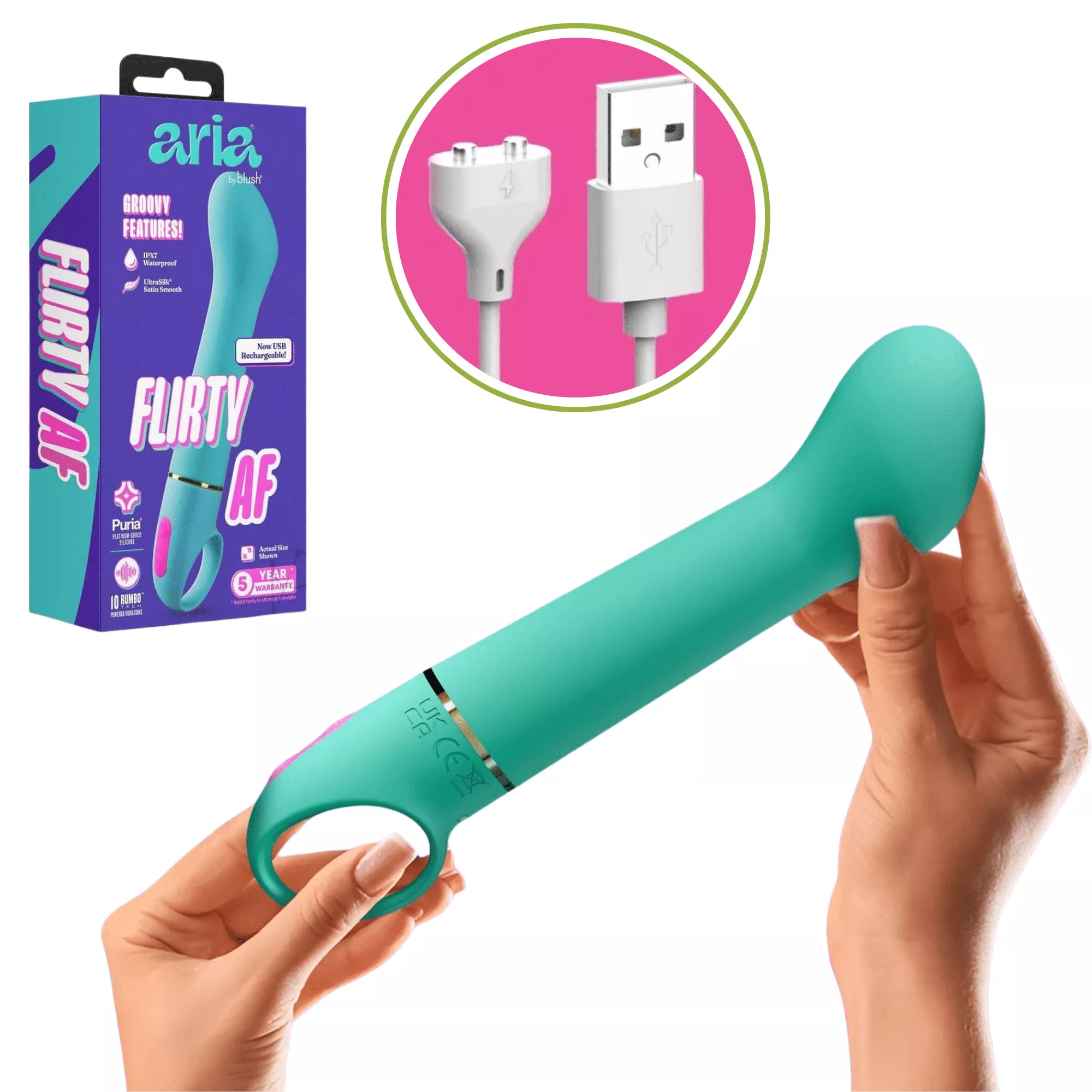 blush-aria-flirty-silicone-clitoral-g-spot-vibrator Blush Aria Flirty Silicone Clitoral G-Spot Vibrator