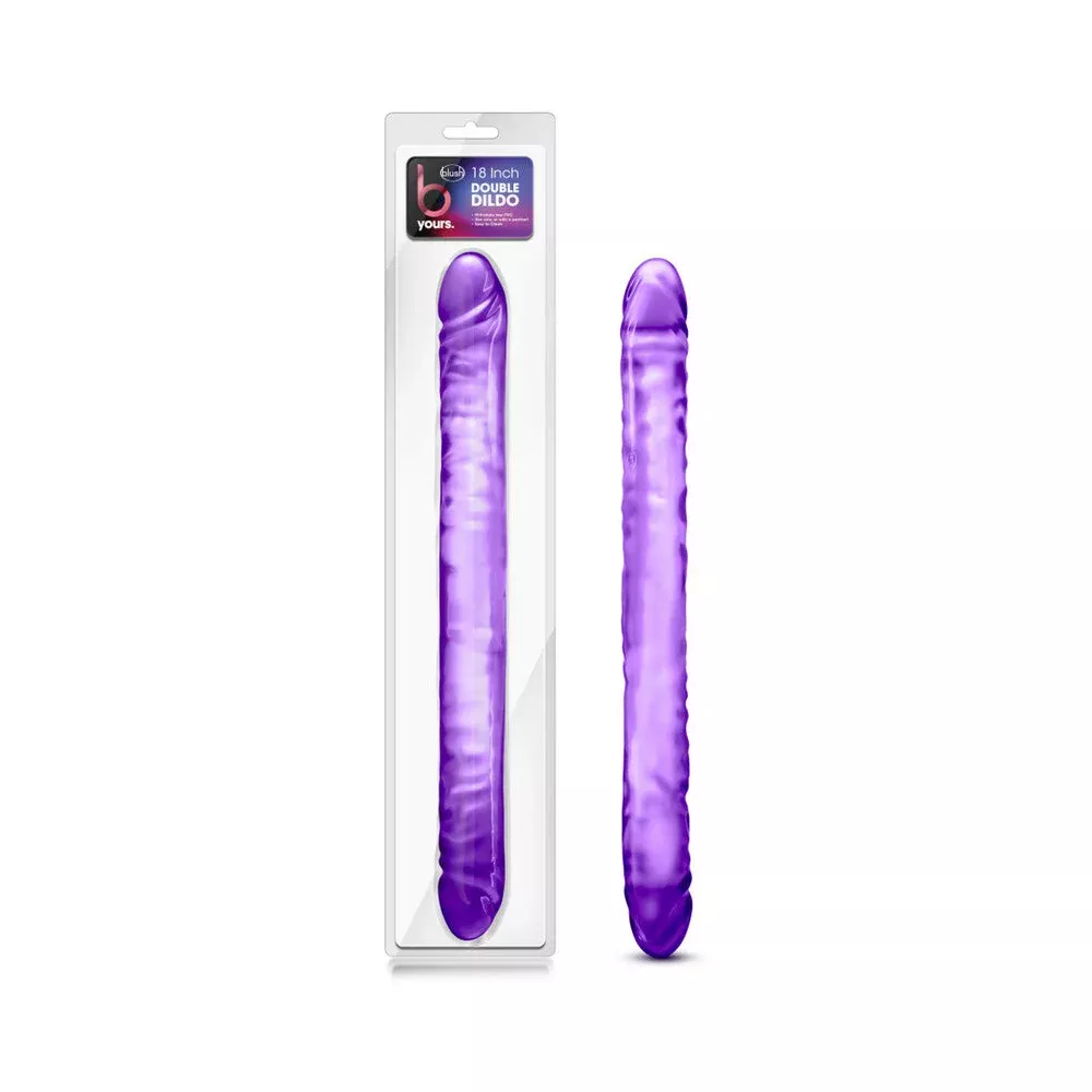 blush-b-yours-18-inches-double-dildo-purple Blush B Yours 18 inches Double Dildo Purple