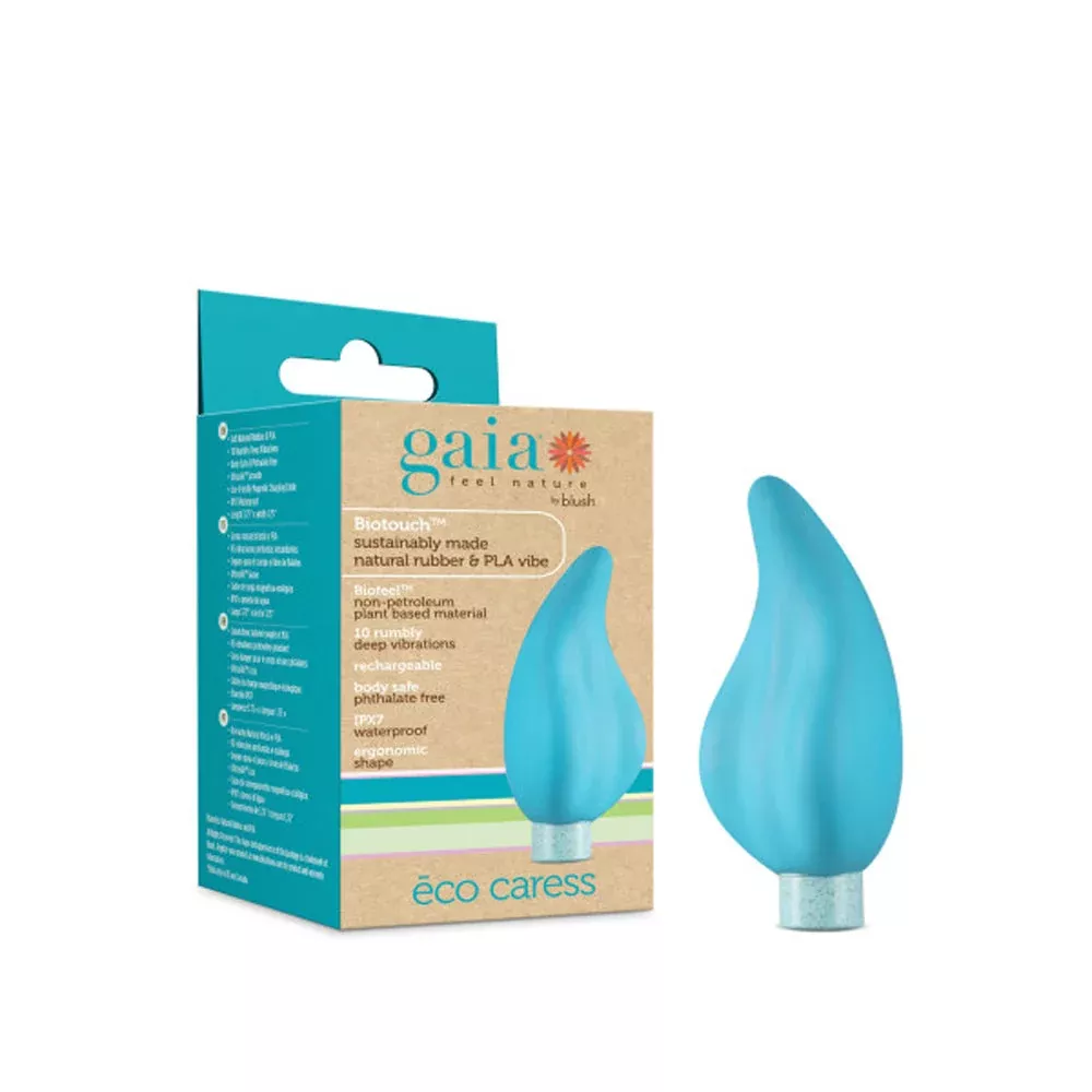 blush-gaia-eco-caress-bullet-vibrator-sleeve-aqua Blush Gaia Eco Caress Bullet Vibrator and Sleeve Aqua